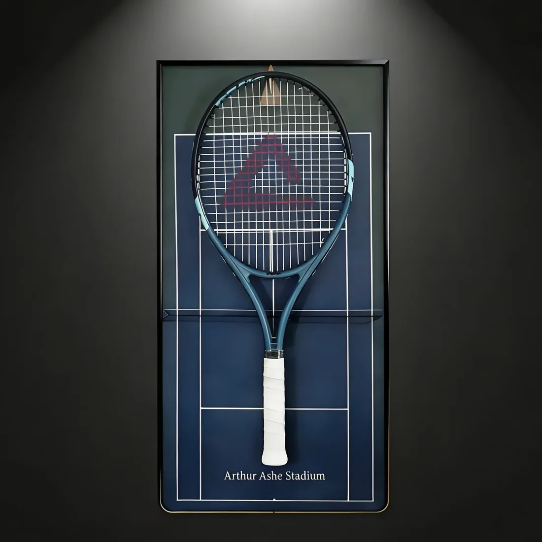 Open Tournament-Themed Wall-Mounted Tennis Racket Display Frame – Collect & Showcase Your Racket