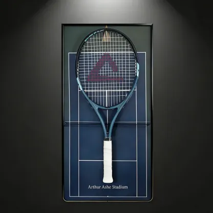 Open Tournament-Themed Wall-Mounted Tennis Racket Display Frame – Collect & Showcase Your Racket