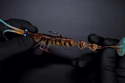 Simulated shrimp-shaped fish bait