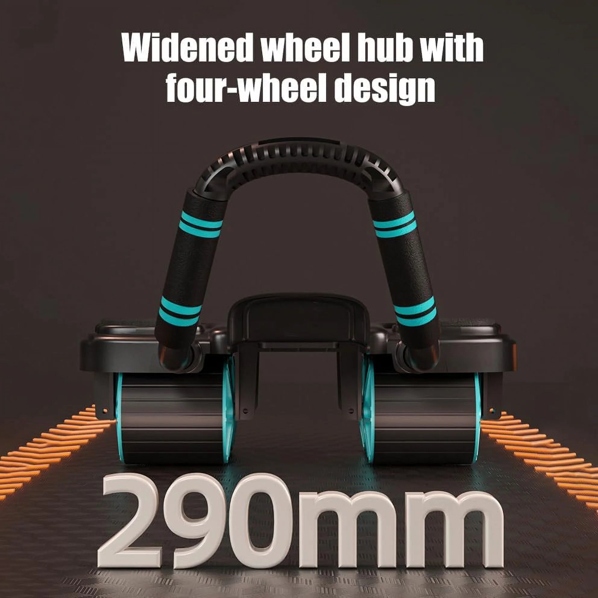 Automatic rebound ab wheel with elbow support and four wheels