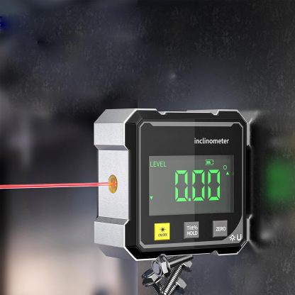 USB Rechargeable Digital Angle Finder with Laser & Magnetic Sides