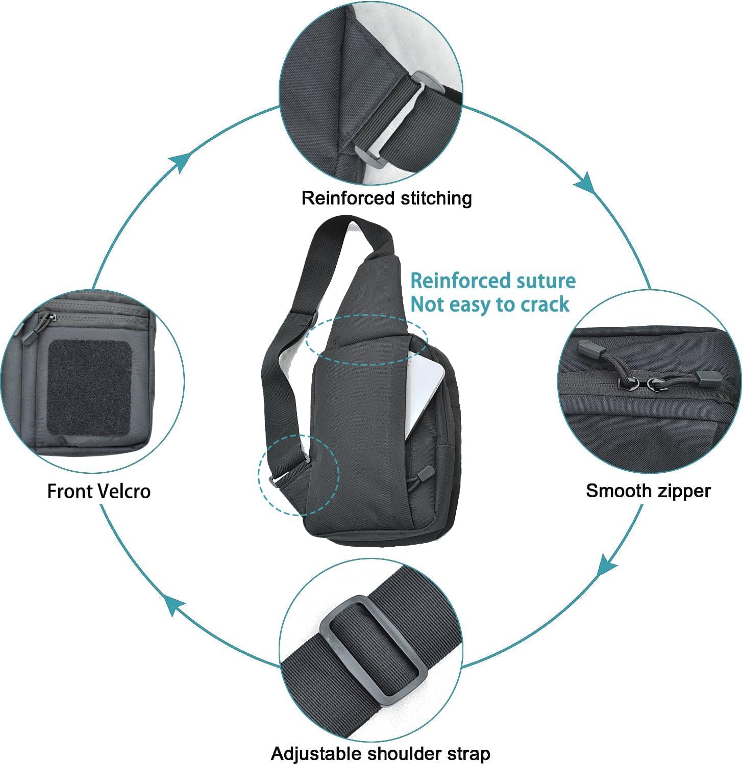 Concealed Carry Shoulder Sling Bag