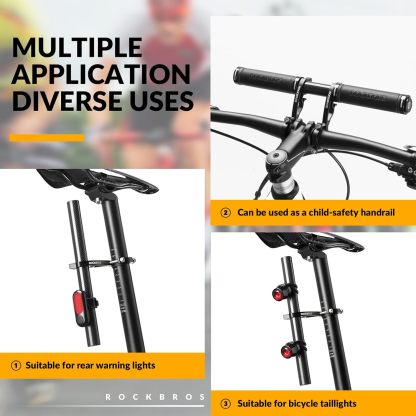 Double Bike Handlebar Extender – Lightweight Extension Bar for Lights, Phone & GPS Mounts
