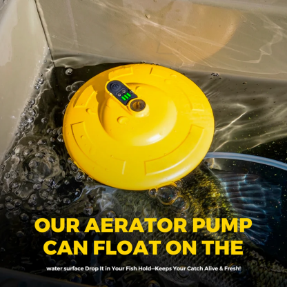 Floating water aerator pump