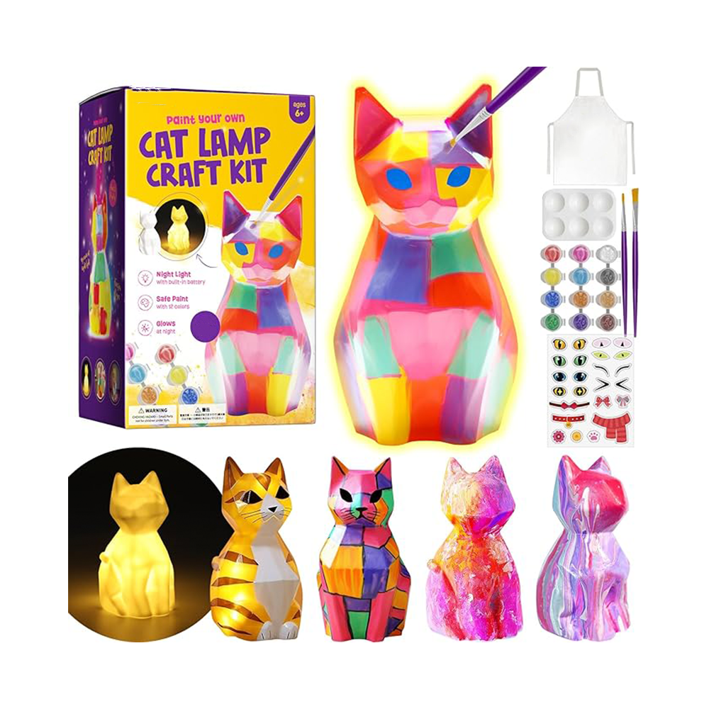Children's painted animal lamp set, various animals to choose from