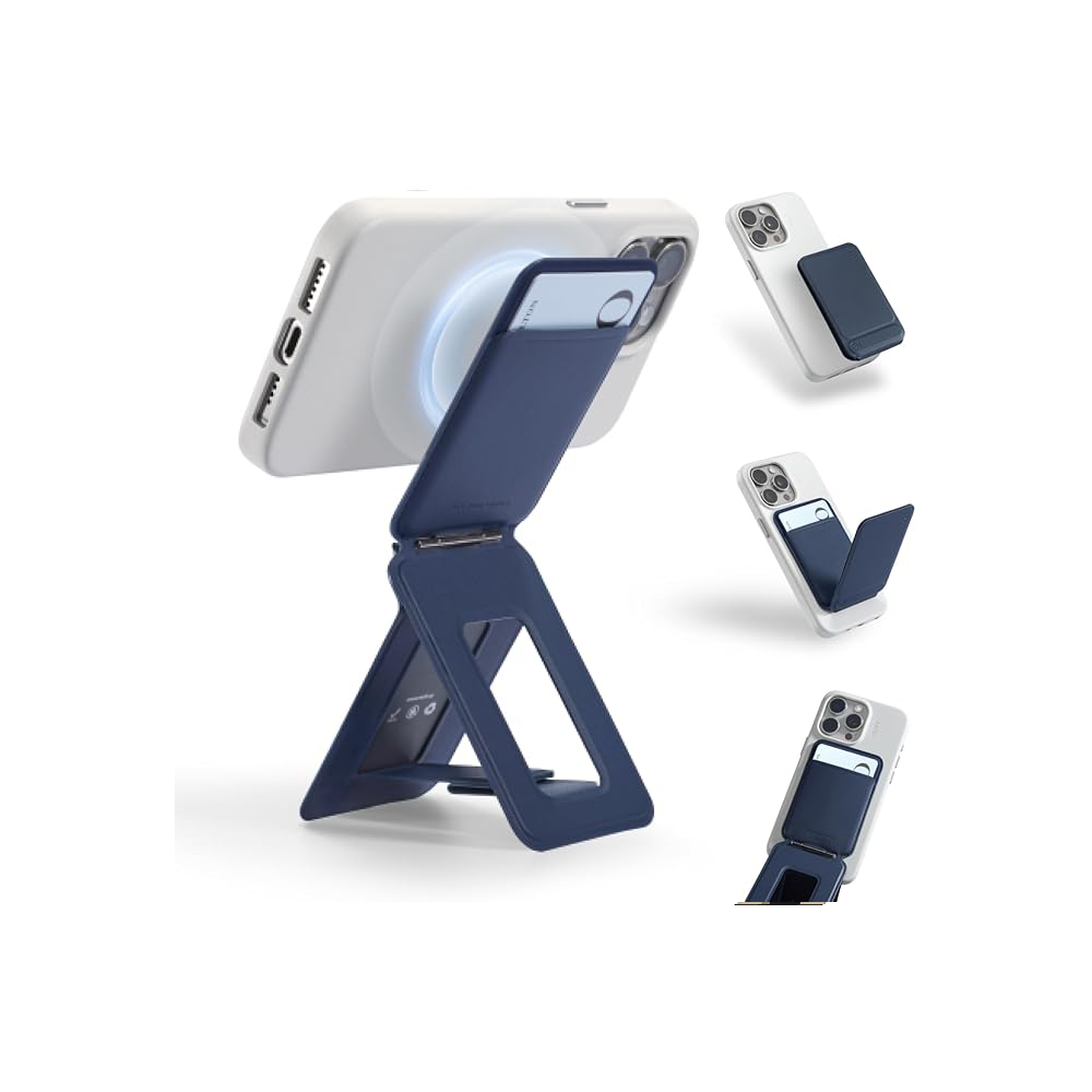 3-in-1 phone stand with magnetic wallet, supports NFC