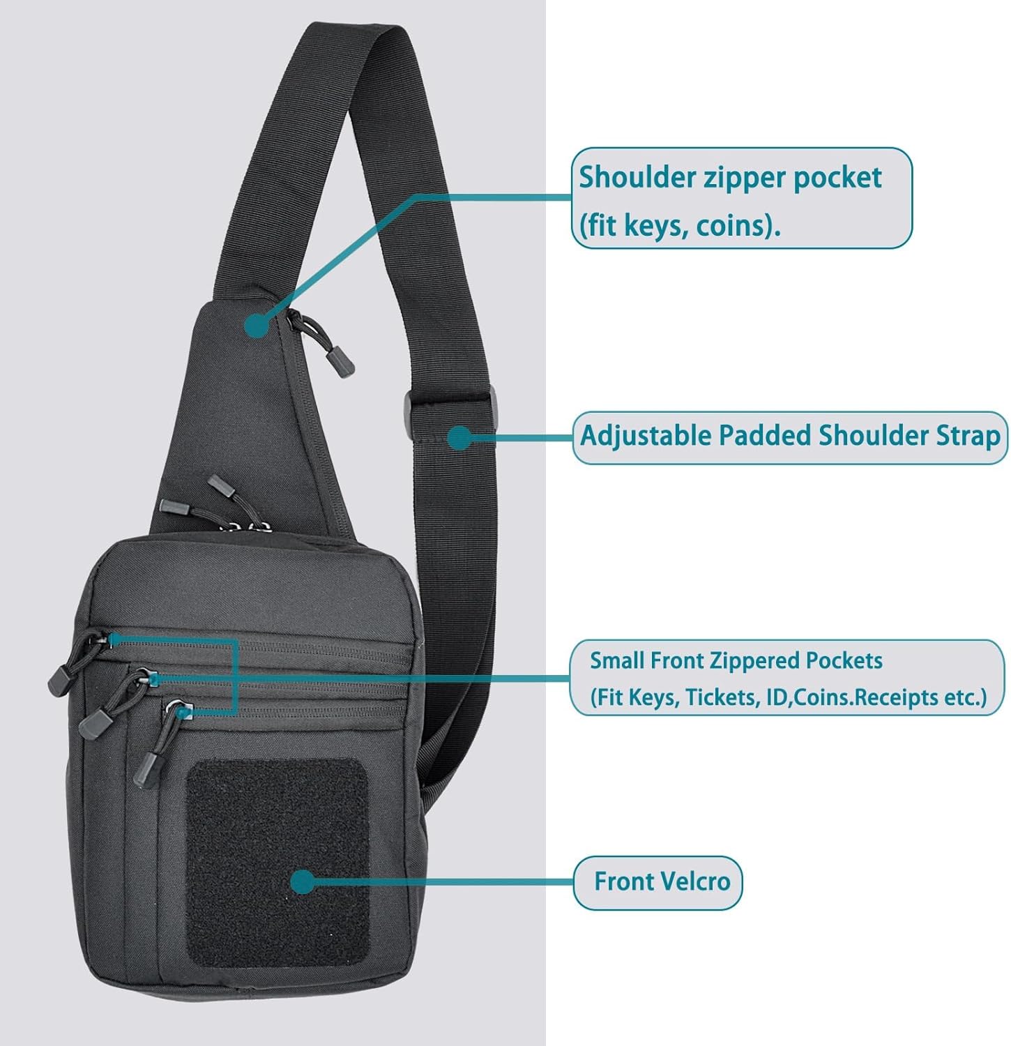 Concealed Carry Shoulder Sling Bag