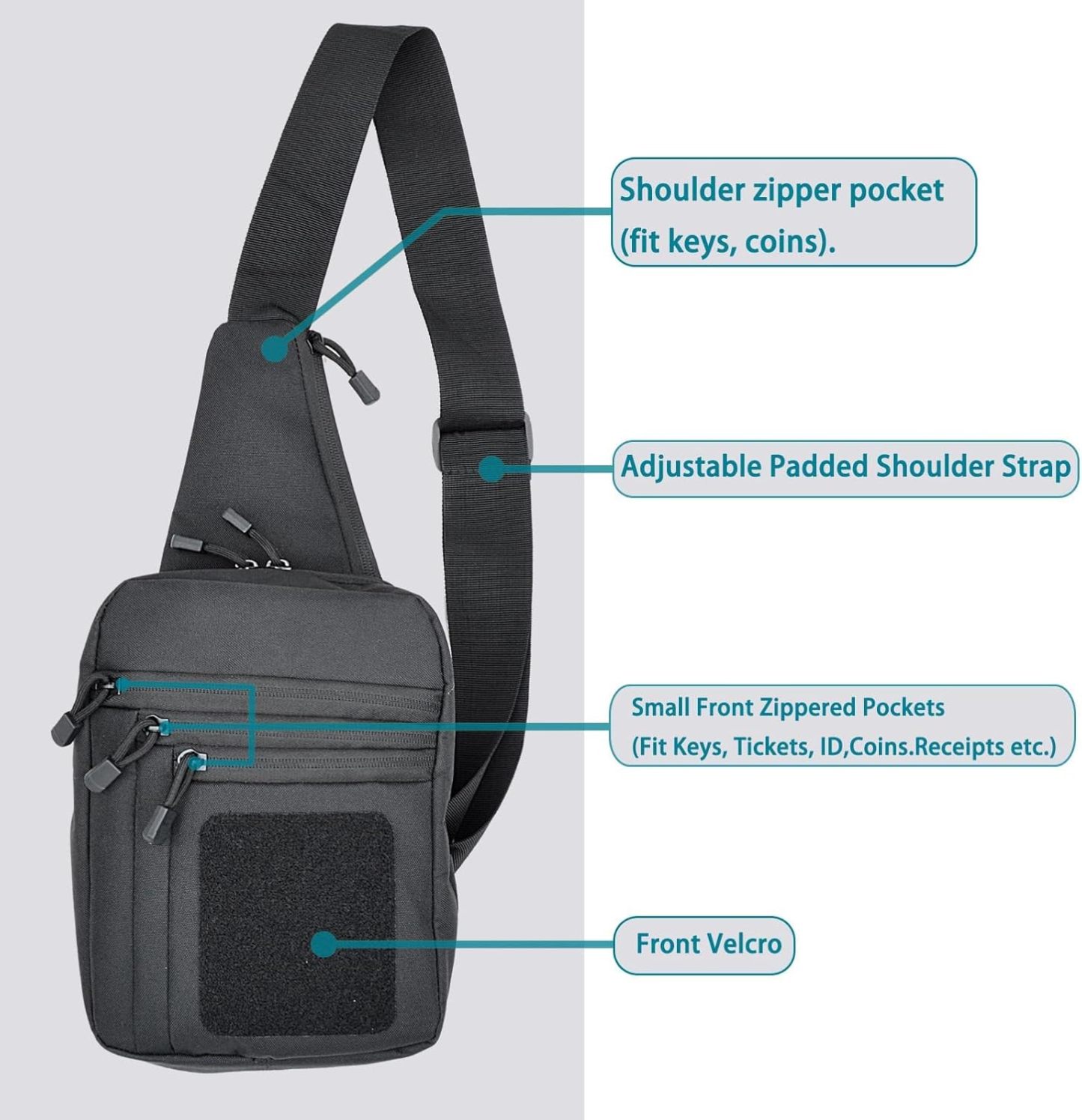 Concealed Carry Shoulder Sling Bag