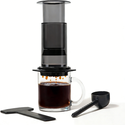 Coffee Press Machine - 3-in-1 French Press, Pour Over, and Espresso Style Manual Brewer