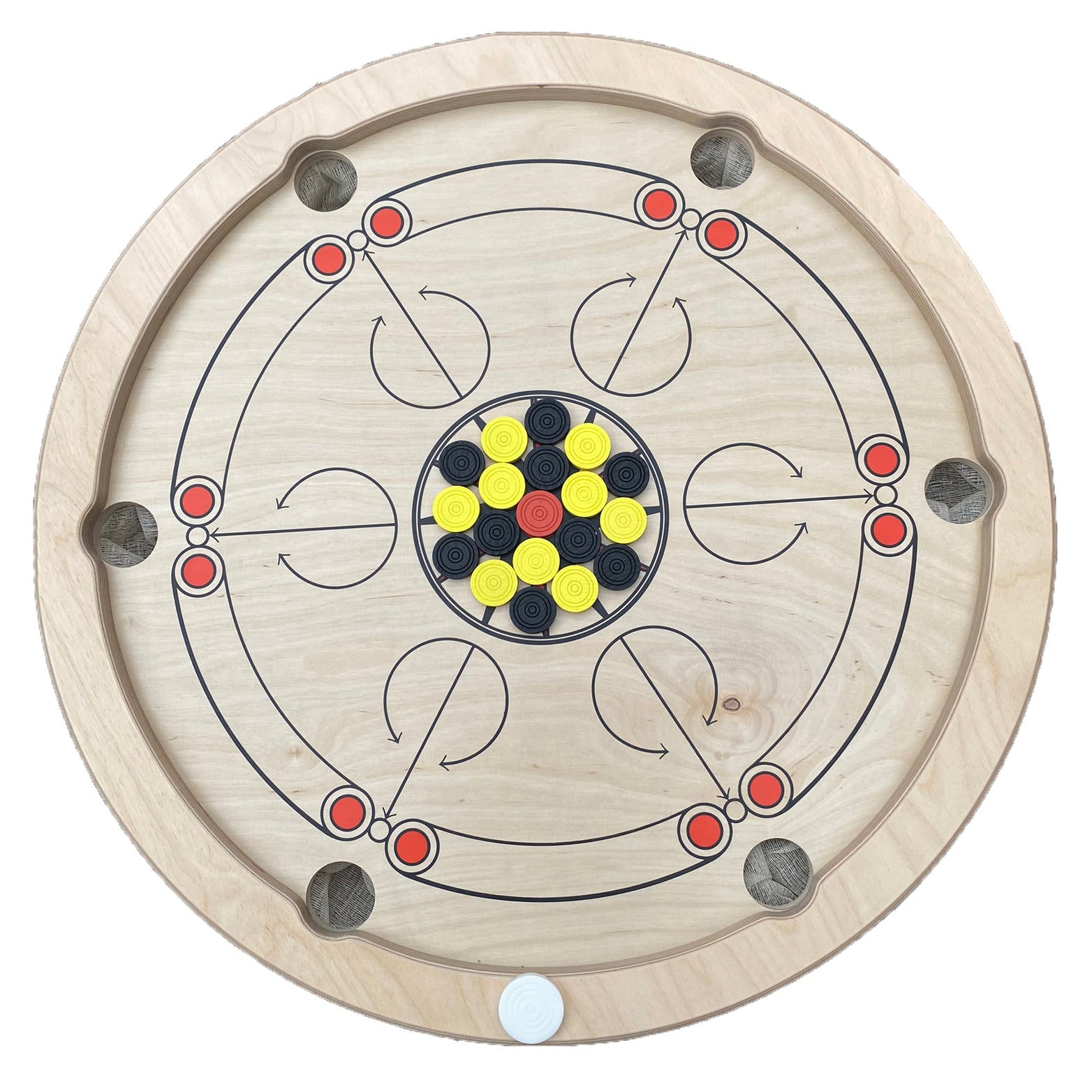 Rotating Flick Board Game – Snooker Pool Tabletop Challenge