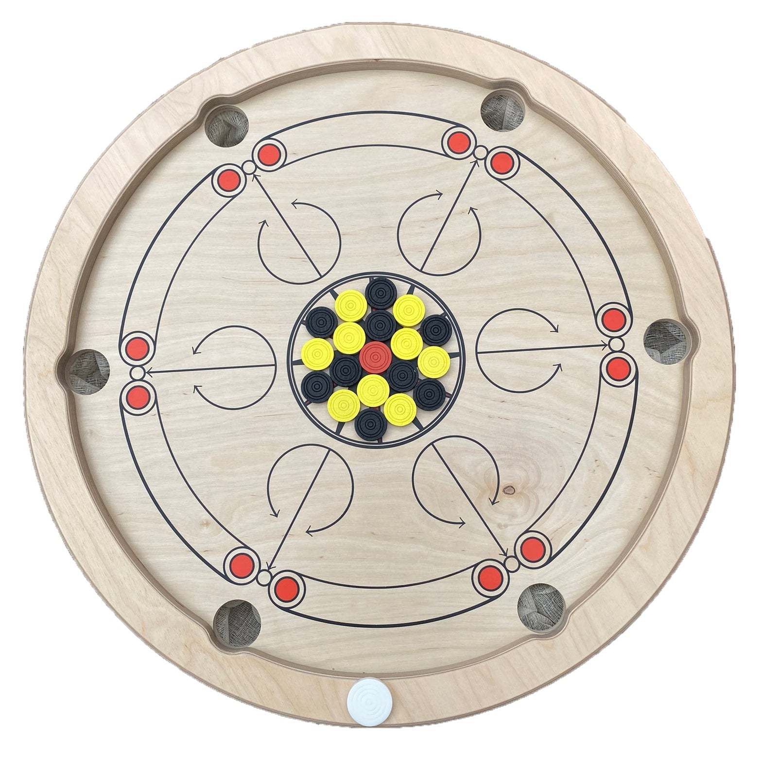 Rotating Flick Board Game – Snooker Pool Tabletop Challenge