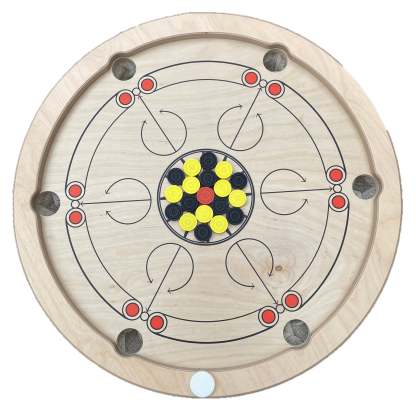 Rotating Flick Board Game – Snooker Pool Tabletop Challenge