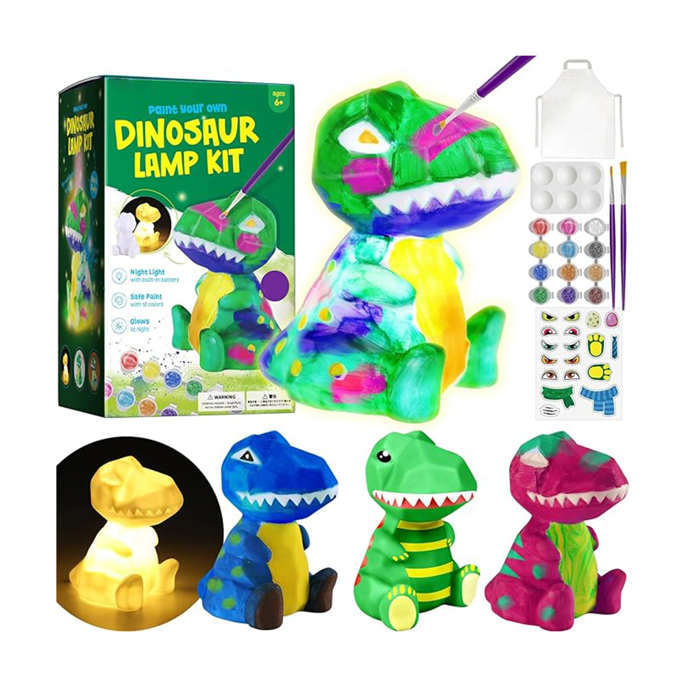 Children's painted animal lamp set, various animals to choose from