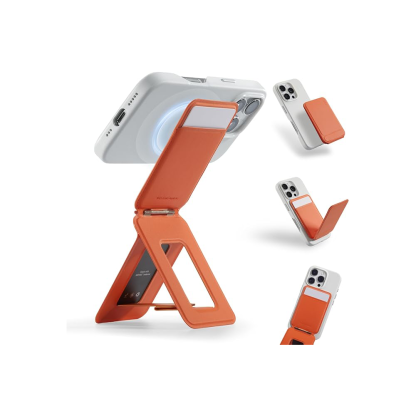 3-in-1 phone stand with magnetic wallet, supports NFC