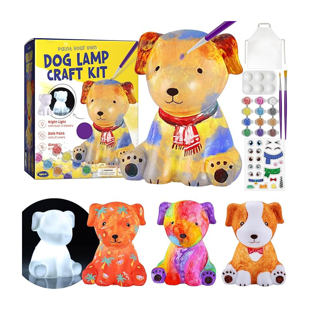Children's painted animal lamp set, various animals to choose from