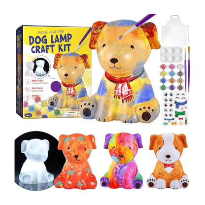 Children's painted animal lamp set, various animals to choose from