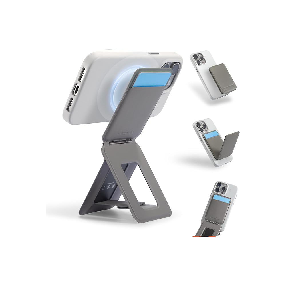 3-in-1 phone stand with magnetic wallet, supports NFC
