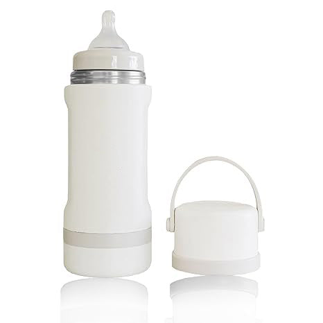Insulated stainless steel baby bottle with formula container