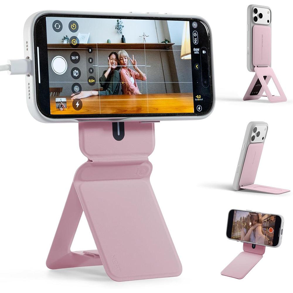 3-in-1 phone stand with magnetic wallet, supports NFC