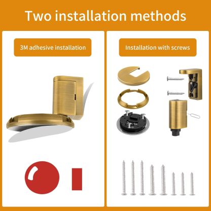 Windproof Door Stop |Adjustable Bottom Door Stop, Indoor No-Drill Heavy Duty Mechanical Door Stop