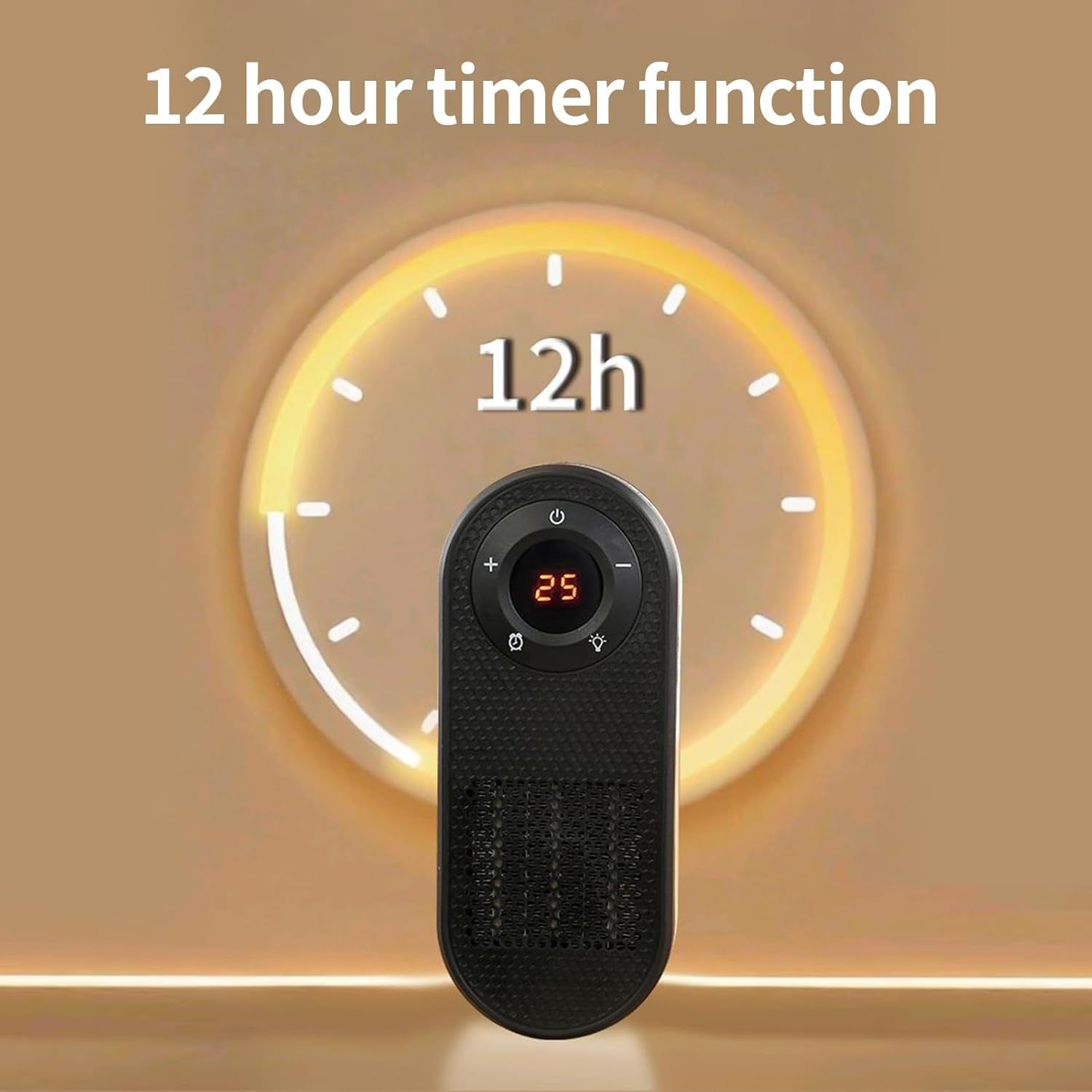 Compact Electric Heater – 180° Rotation, LED Display, Remote Control, Overheat Protection