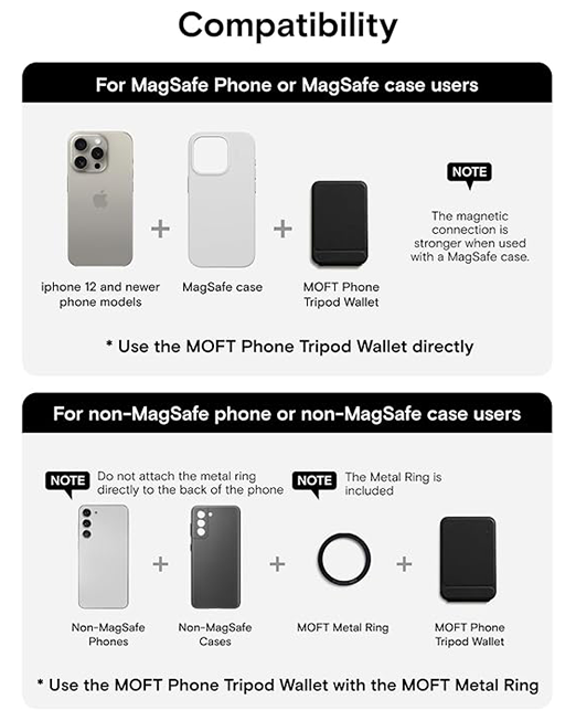 3-in-1 phone stand with magnetic wallet, supports NFC