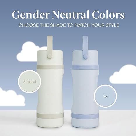 Insulated stainless steel baby bottle with formula container