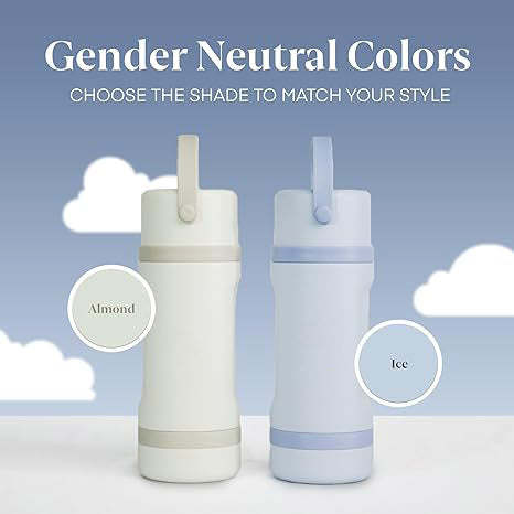 Insulated stainless steel baby bottle with formula container