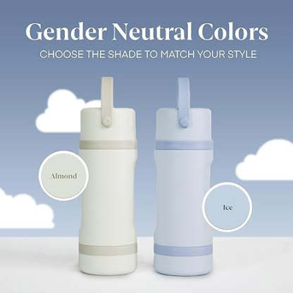 Insulated stainless steel baby bottle with formula container