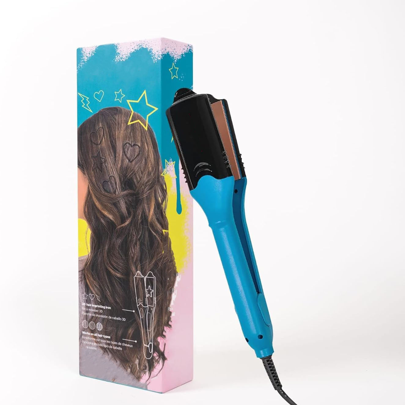 3D Image Hair Imprinting Iron & Hair Straightener – Multi-Plate Styling Tool