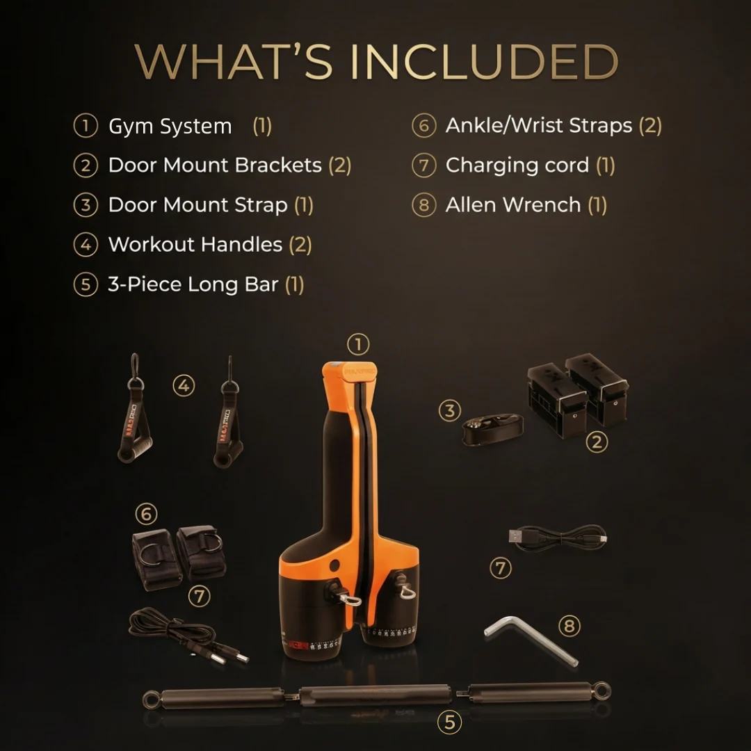 Smart Portable Gym System | Up to 300lbs Resistance for Full-Body Workouts Anywhere