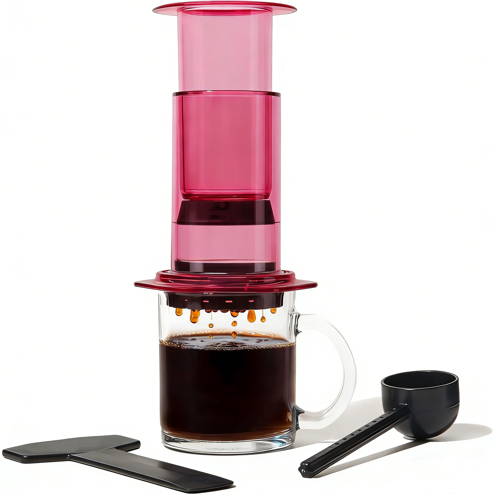 Coffee Press Machine - 3-in-1 French Press, Pour Over, and Espresso Style Manual Brewer