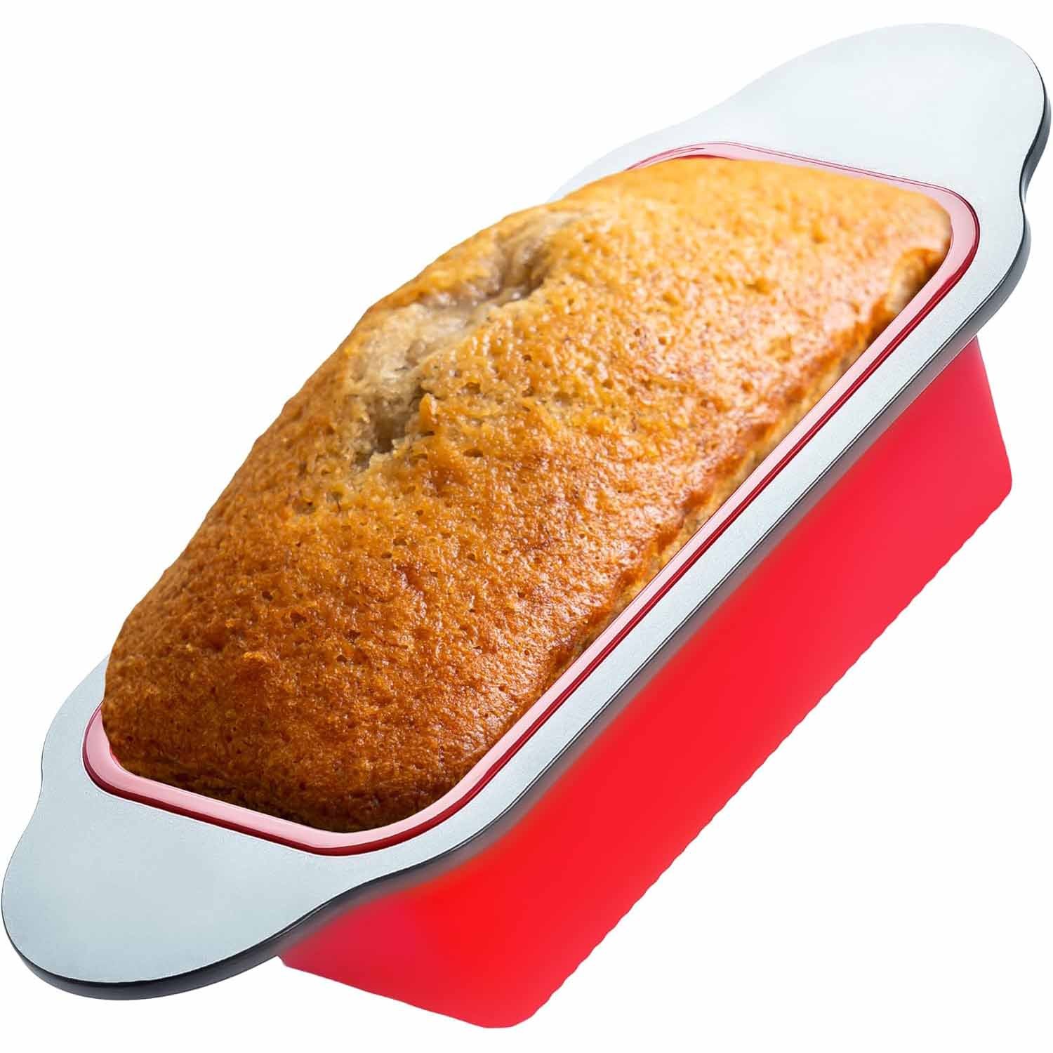 Premium Non-Stick Silicone Loaf Pan (9x5 inches, Heavy-Duty Steel Fram