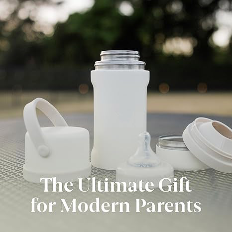 Insulated stainless steel baby bottle with formula container