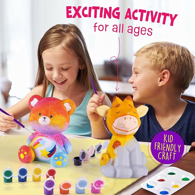 Children's painted animal lamp set, various animals to choose from