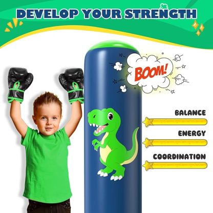 Inflatable punching bag, 48-inch stable inflatable punching bag