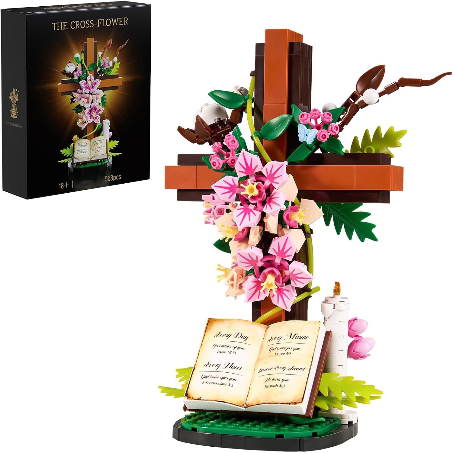 Jesus Cross Flower Building Set (568 Pieces)