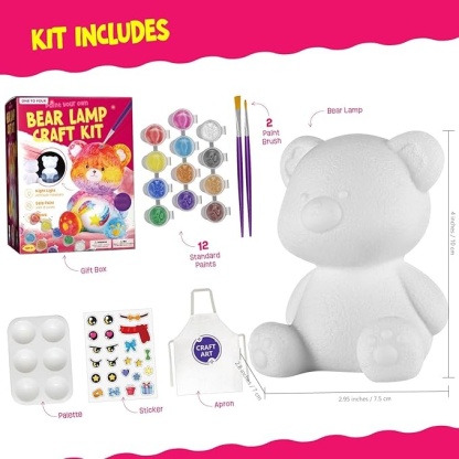 Children's painted animal lamp set, various animals to choose from