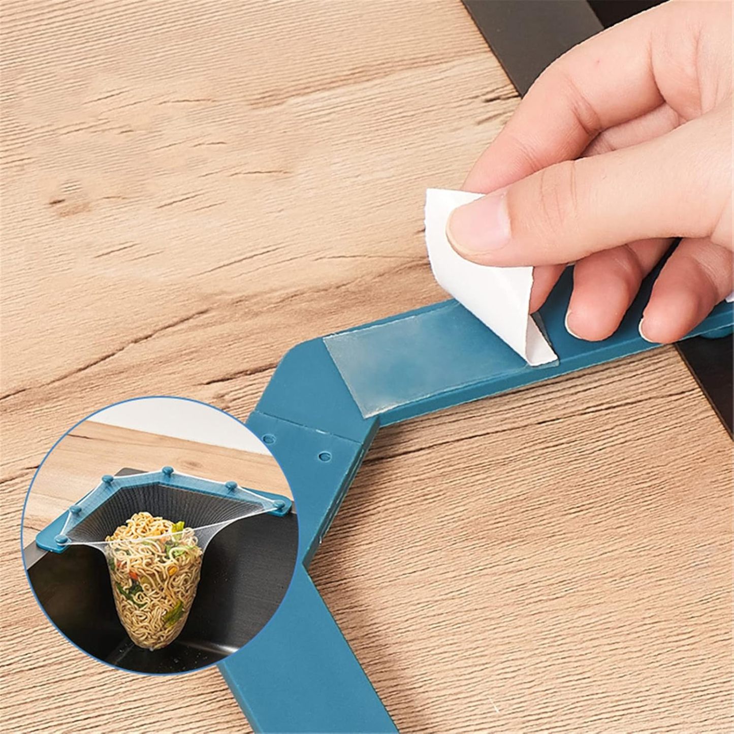 Triangular Three-Leg Sink Filter (Includes 50 Filter Bags, Space-Saving Design, Ideal for Kitchen