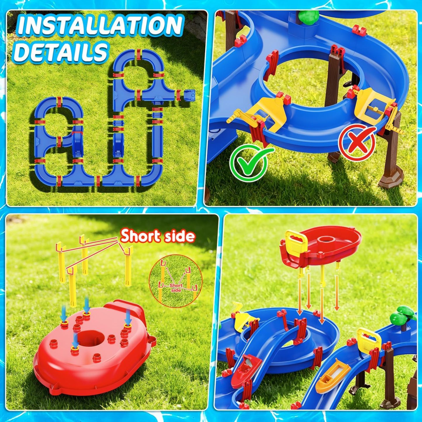 DIY Waterway Playset with Water Wheel – Kids Backyard Water Adventure Set
