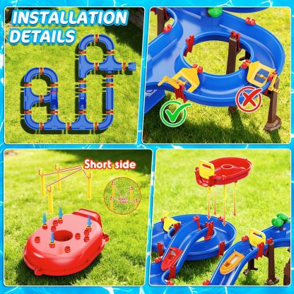 DIY Waterway Playset with Water Wheel – Kids Backyard Water Adventure Set