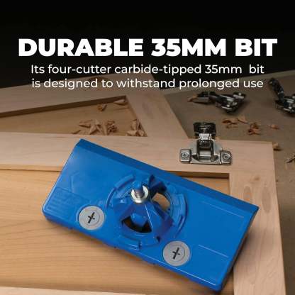 Concealed Hinge Jig – Cabinet Door Drill Guide for Precise Hinge & Hardware Installation