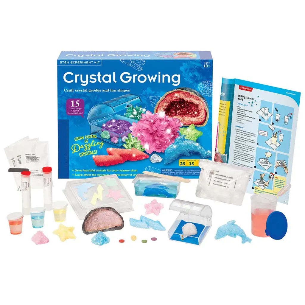 Crystal Growing Kit – 15 Science Experiments with 4 Crystal Types