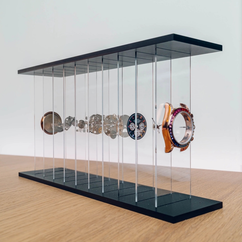 3D Deconstructed Mechanical Watch Art | Handcrafted Display in Acrylic Case