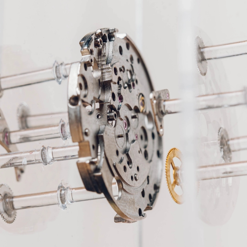 3D Deconstructed Mechanical Watch Art | Handcrafted Display in Acrylic Case
