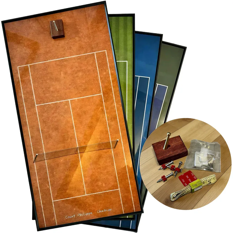 Open Tournament-Themed Wall-Mounted Tennis Racket Display Frame – Collect & Showcase Your Racket