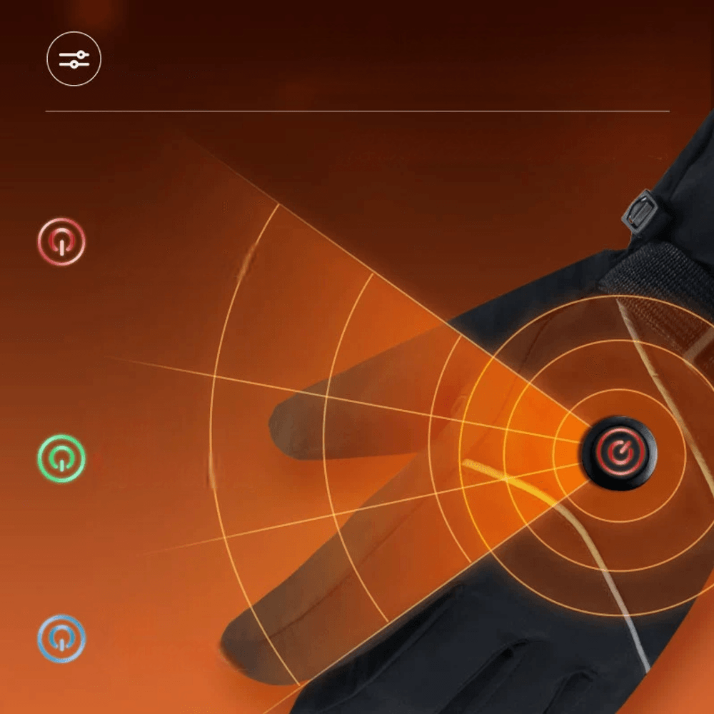 Electric Heated Gloves, Unisex, -40°C Winter Gloves, 3 Heat Settings, Touchscreen Compatible