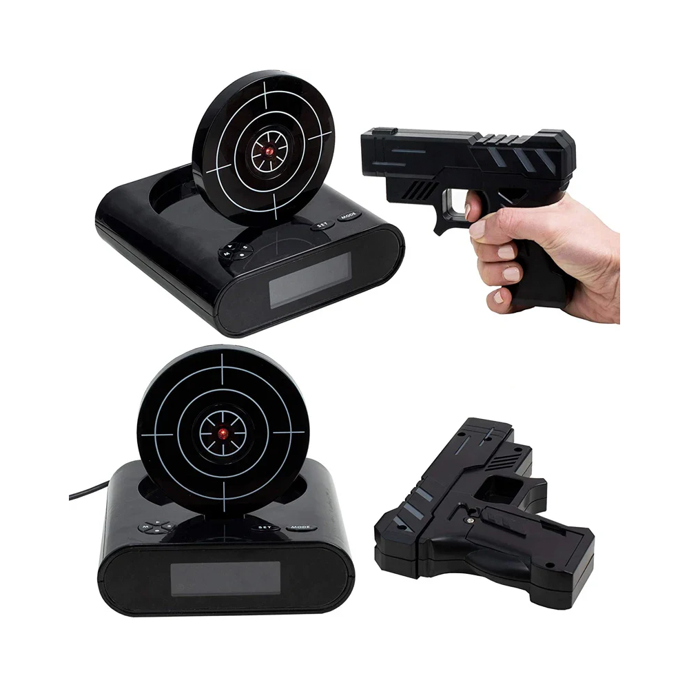 Shooting alarm clock, fun target alarm clock