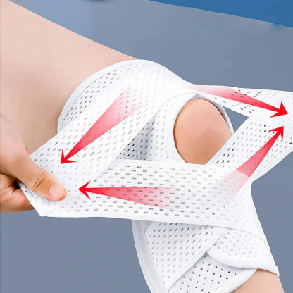 V-Shaped Dual Directional Strap Knee Support with Elastic Spring Support and Patella Pad
