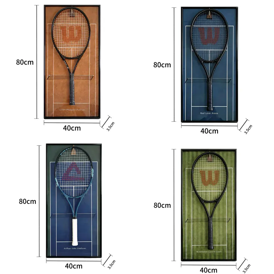 Open Tournament-Themed Wall-Mounted Tennis Racket Display Frame – Collect & Showcase Your Racket